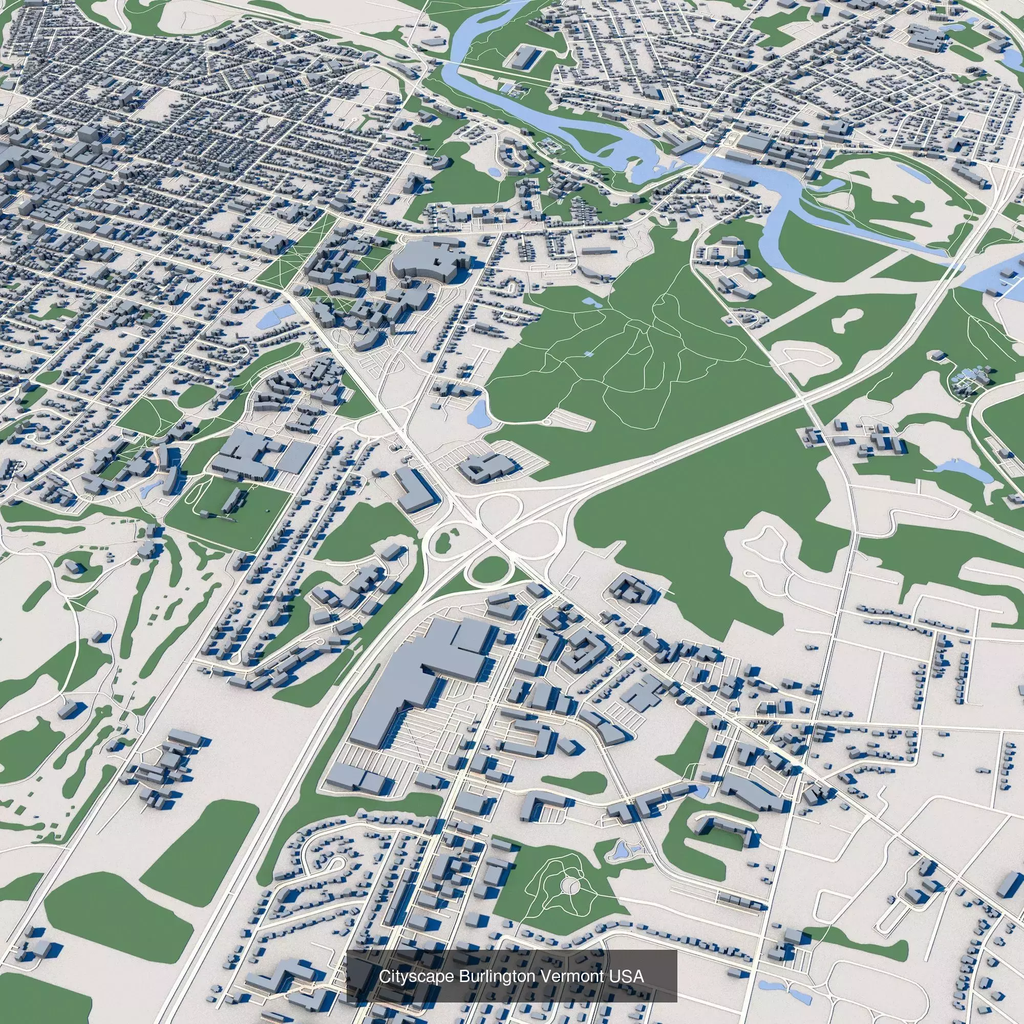 10 Models American Cities Low Poly Collection Urban Landscape _6