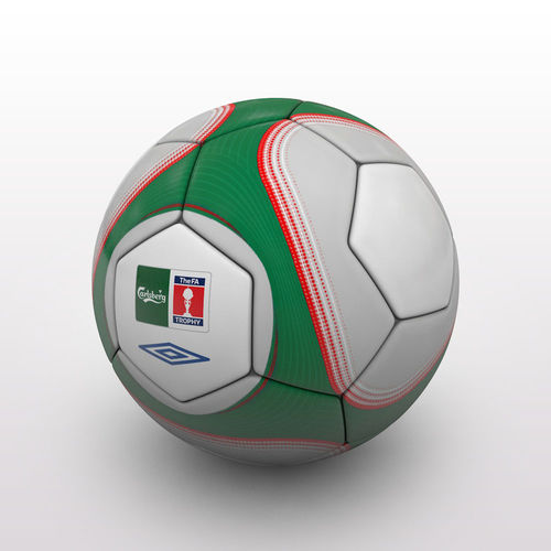 FA Cup Ball 2009 - Green - Trophy 3D model