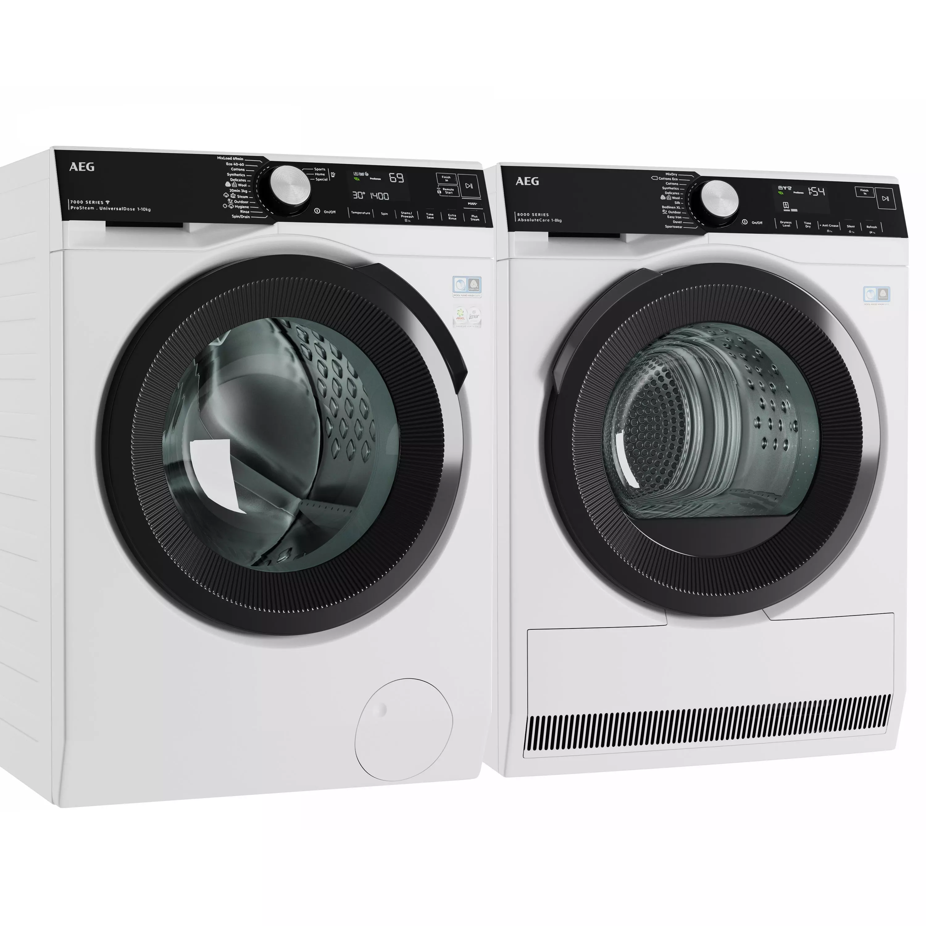 Aeg Washing Machine and Dryer 3D Model Collection_0