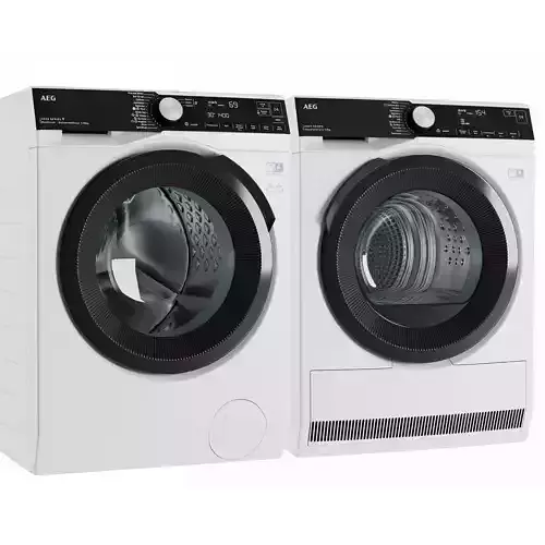 Aeg Washing Machine and Dryer 3D Model Collection