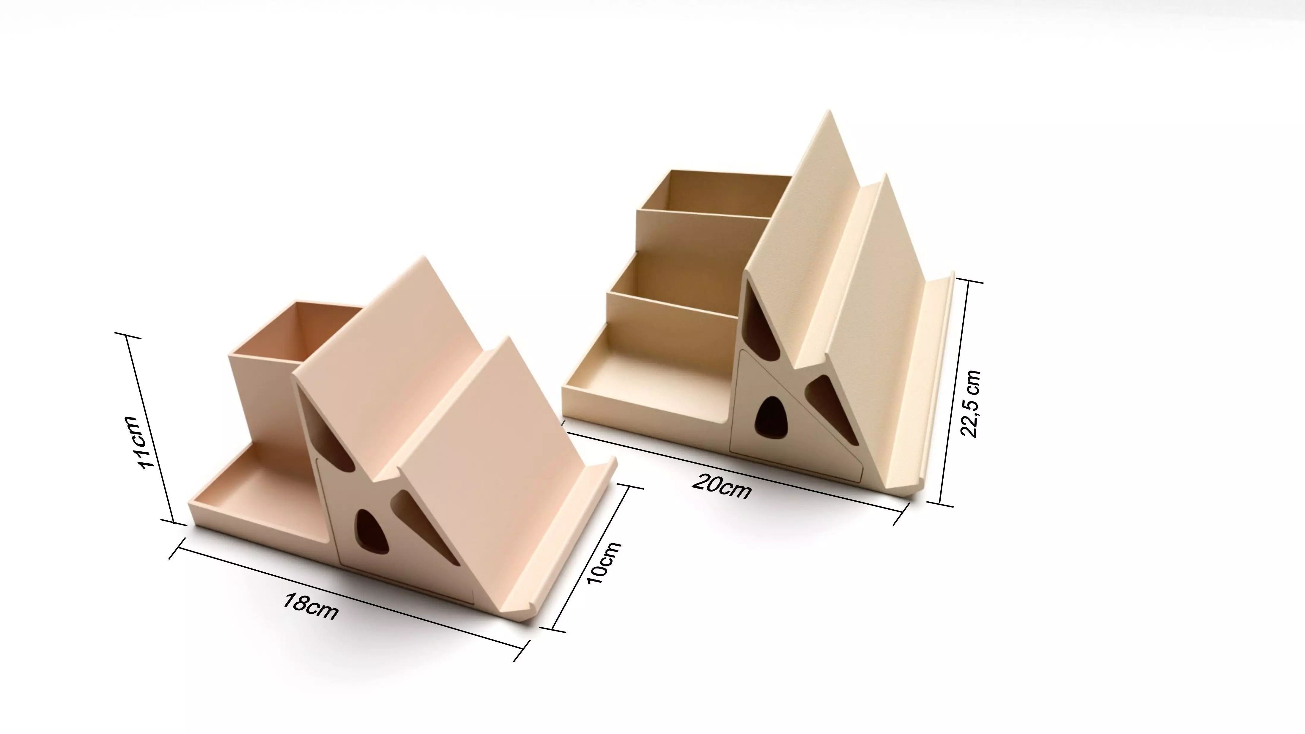 Desk Organizer- Double Phone and Pen Holder 3D print model_6