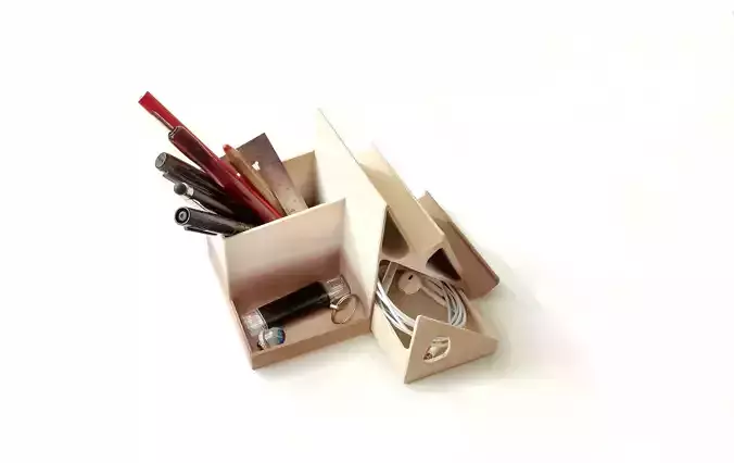 Desk Organizer- Double Phone and Pen Holder