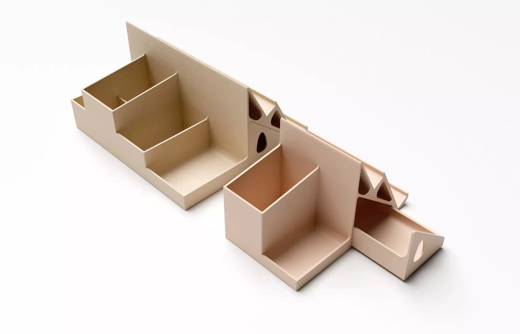 Desk Organizer- Double Phone and Pen Holder 3D print model_8