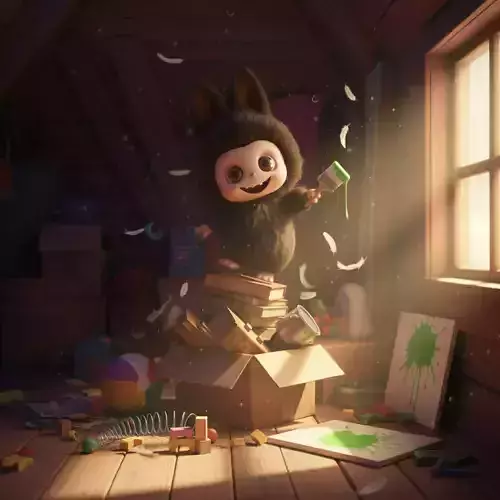 Labubu Doll Inspired Cute 3D Character  Fully Rigged 