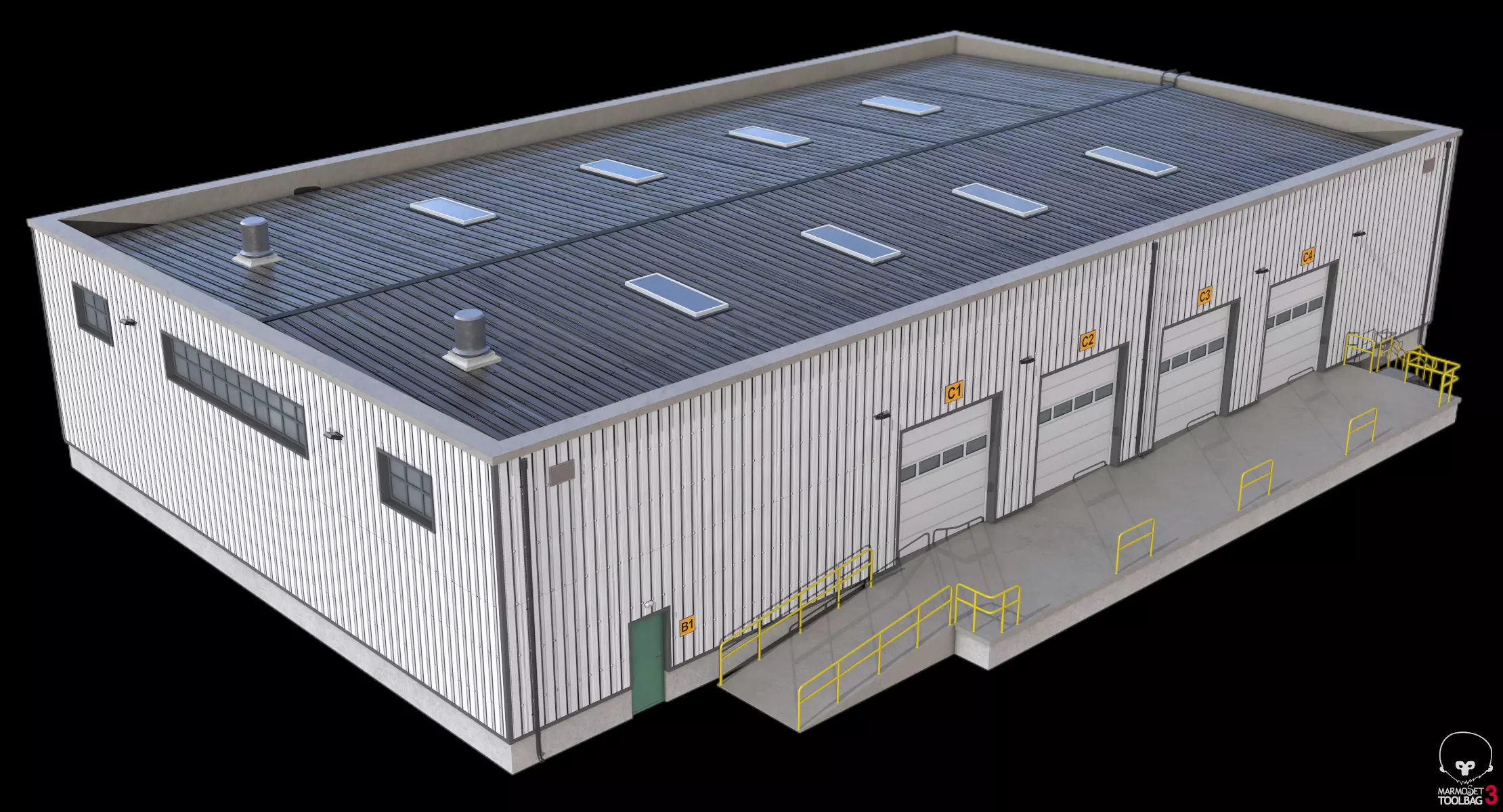 Warehouse 23 PBR Low-poly 3D model_19
