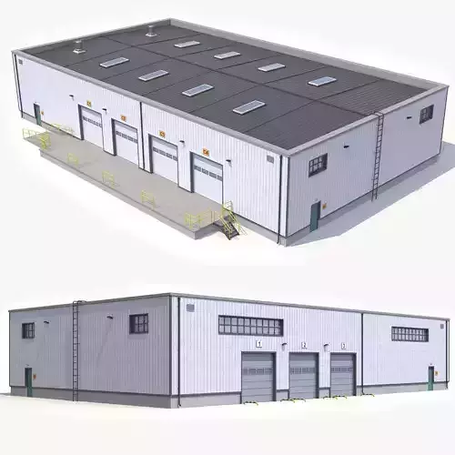 Warehouse 23 PBR Low-poly 3D model