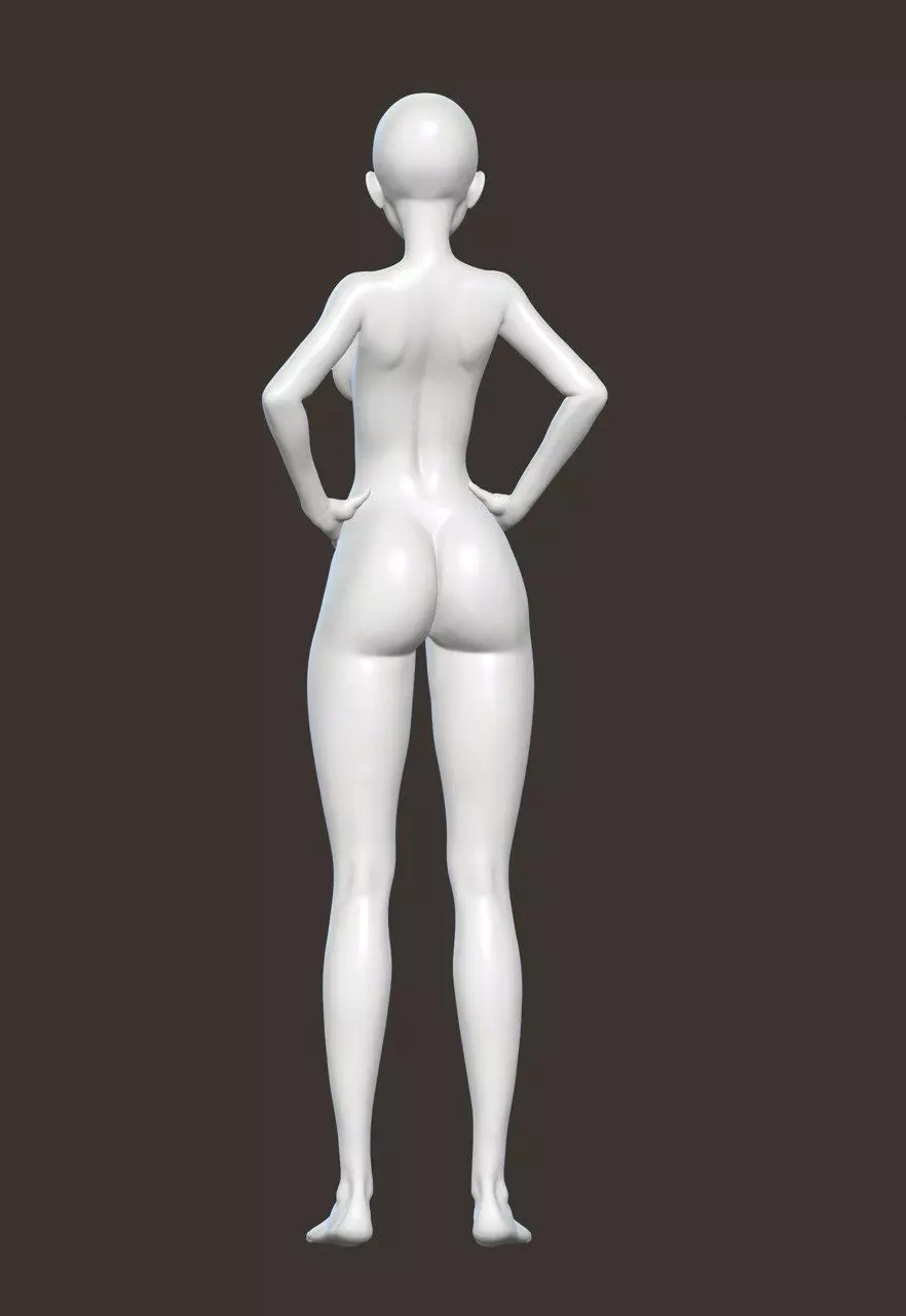 10 Standing female pose 3D model_40