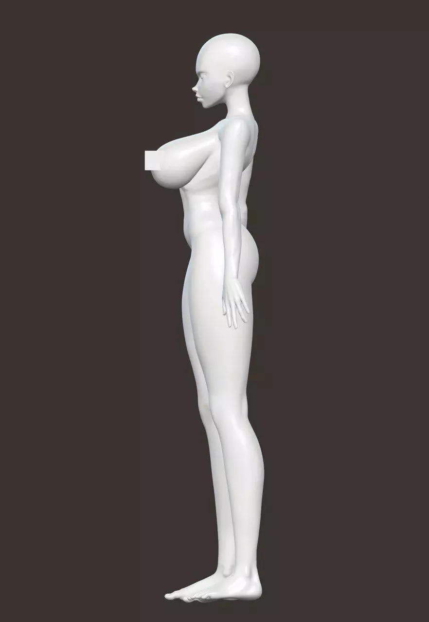 10 Standing female pose 3D model_26