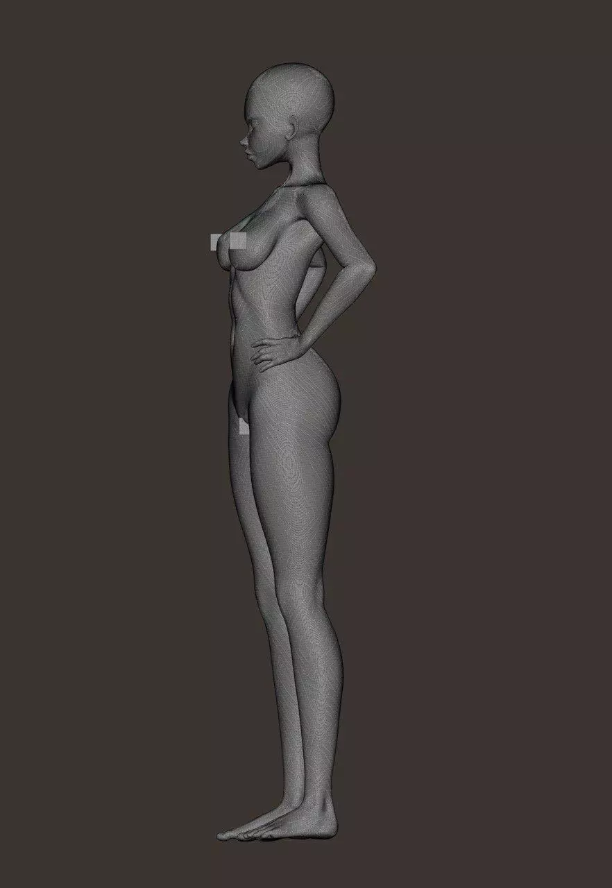 10 Standing female pose 3D model_37