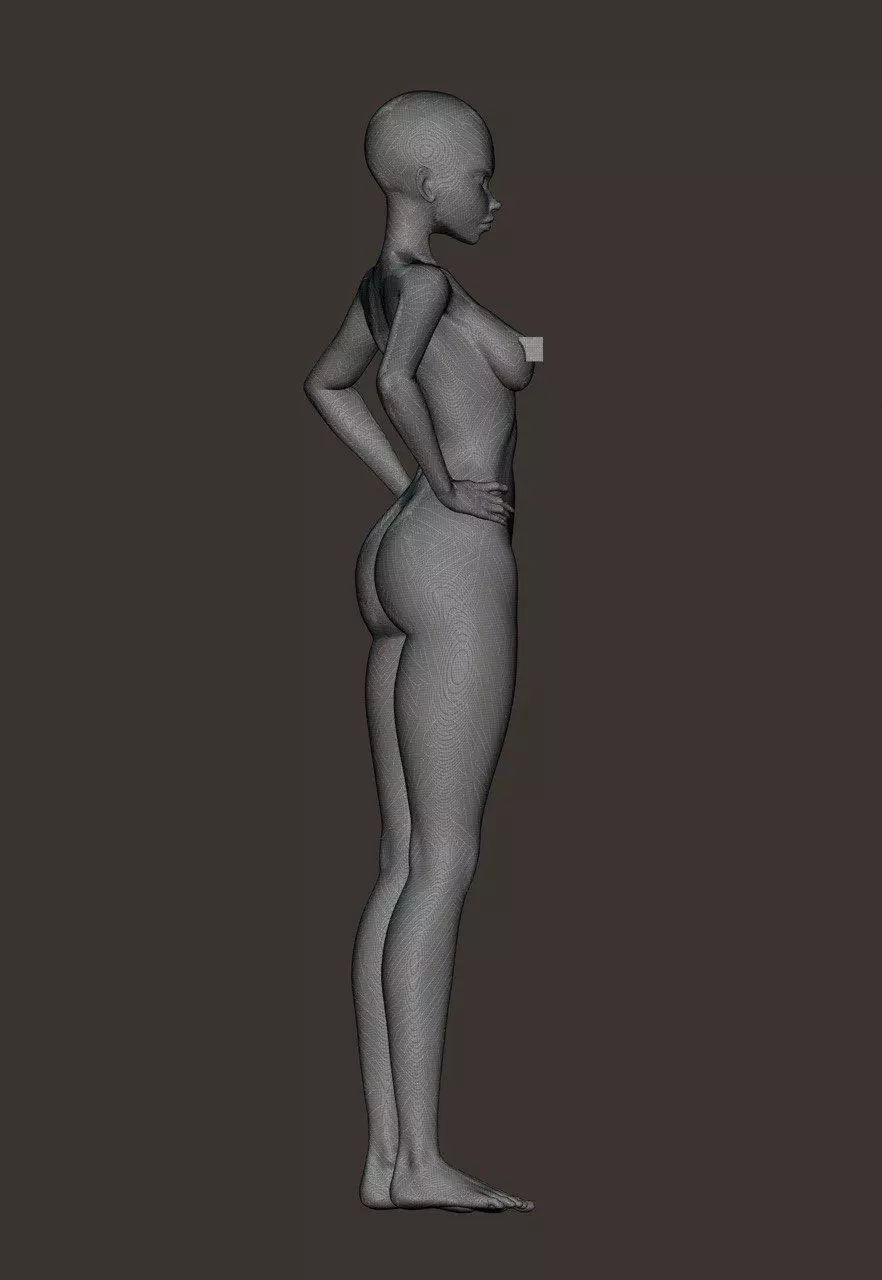 10 Standing female pose 3D model_41