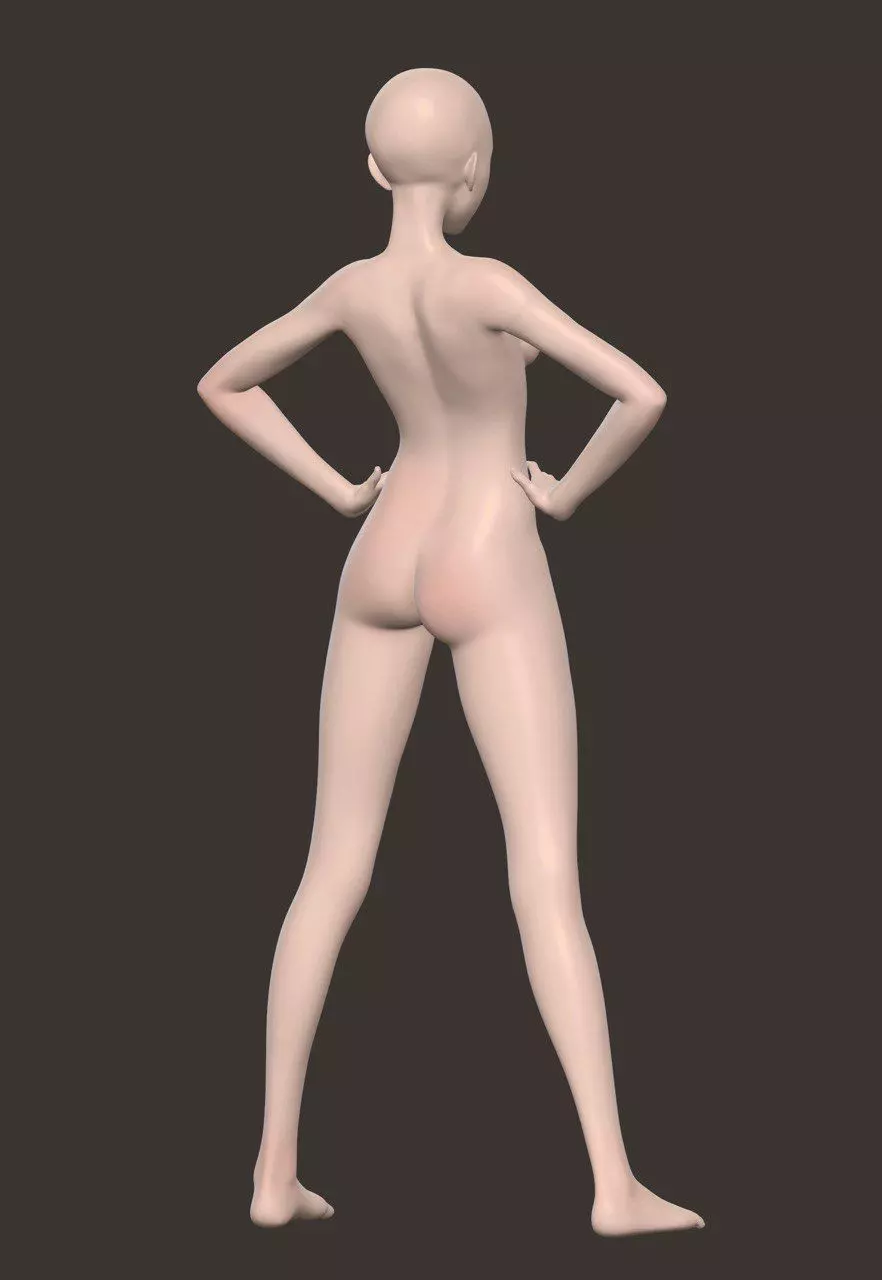 10 Standing female pose 3D model_20