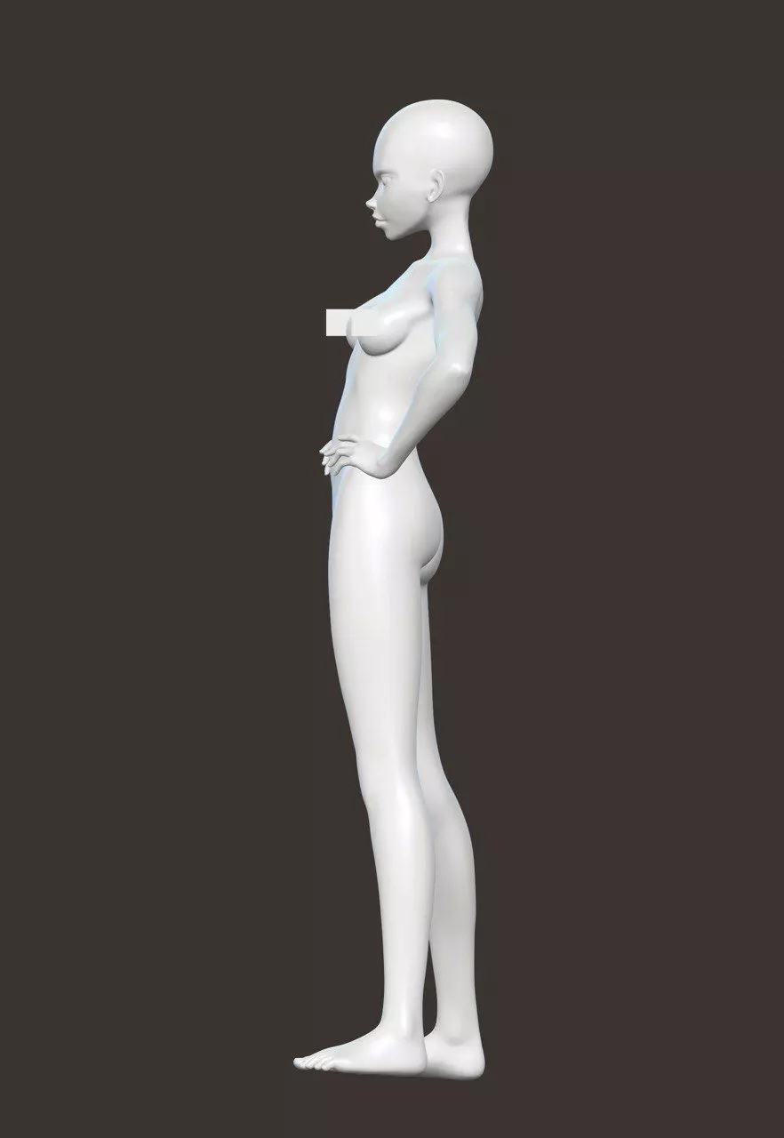 10 Standing female pose 3D model_19