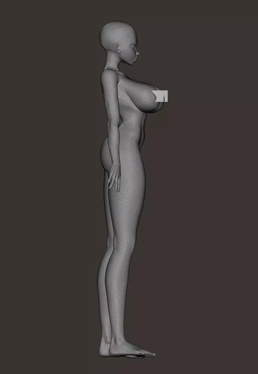 10 Standing female pose 3D model_21