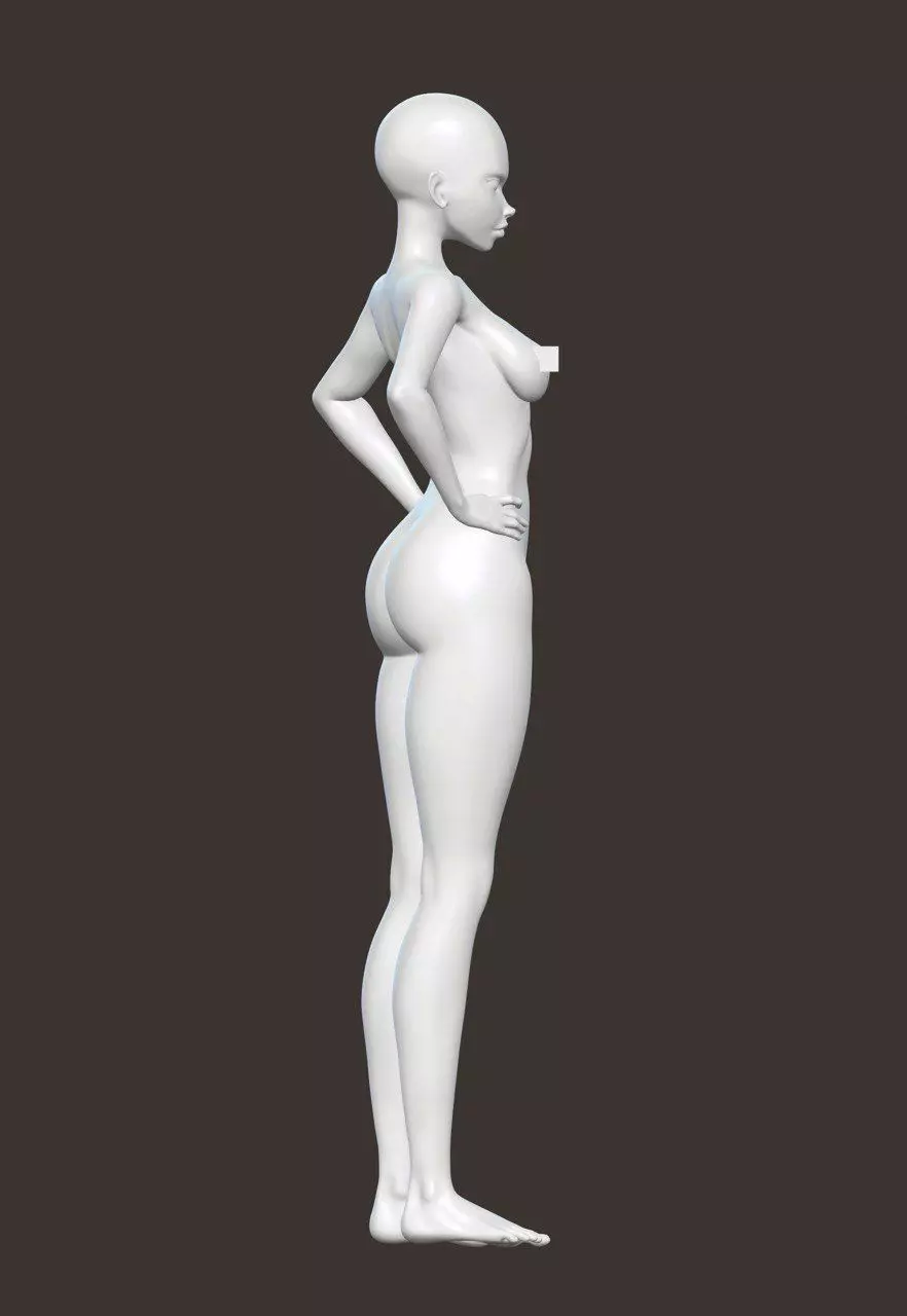 10 Standing female pose 3D model_39