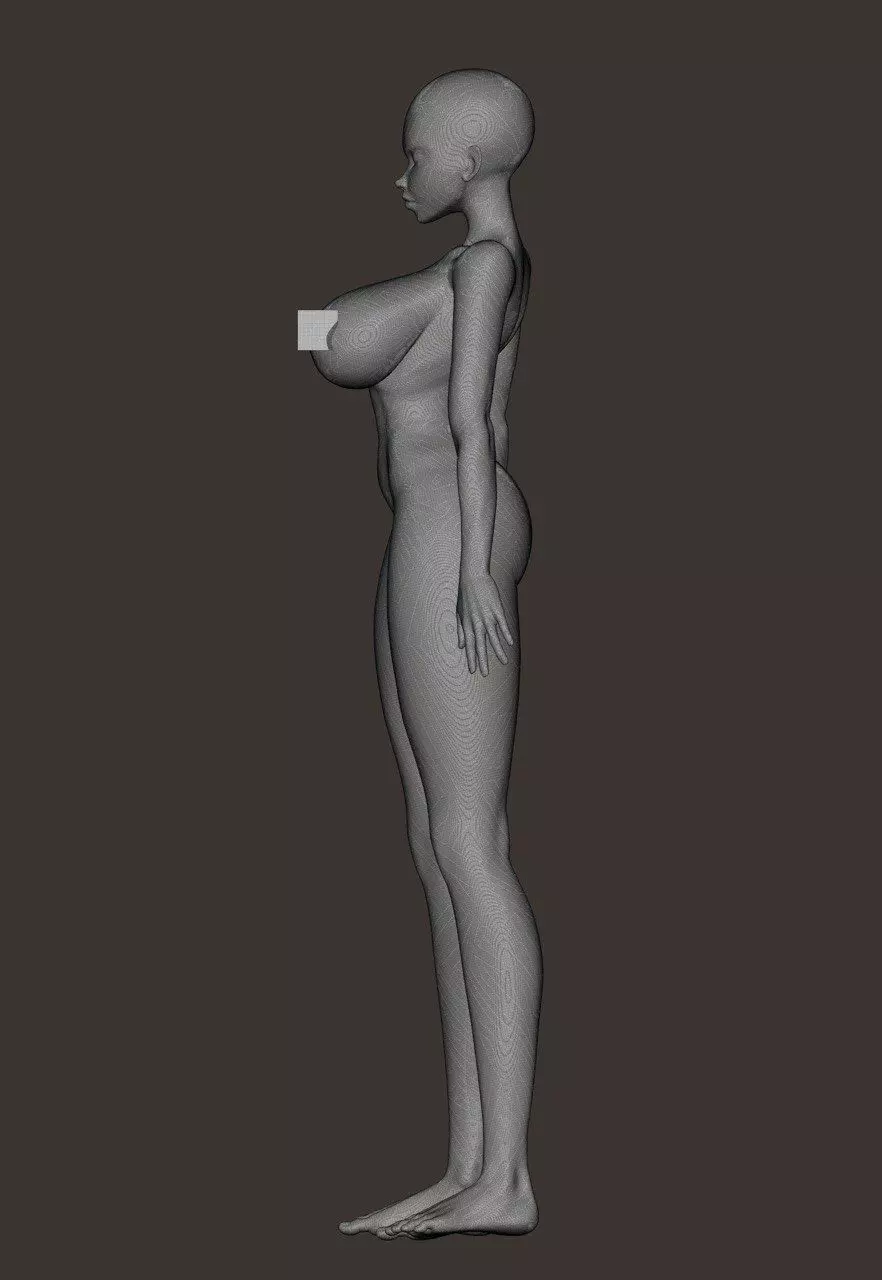 10 Standing female pose 3D model_9