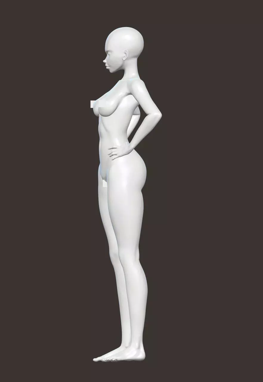 10 Standing female pose 3D model_38
