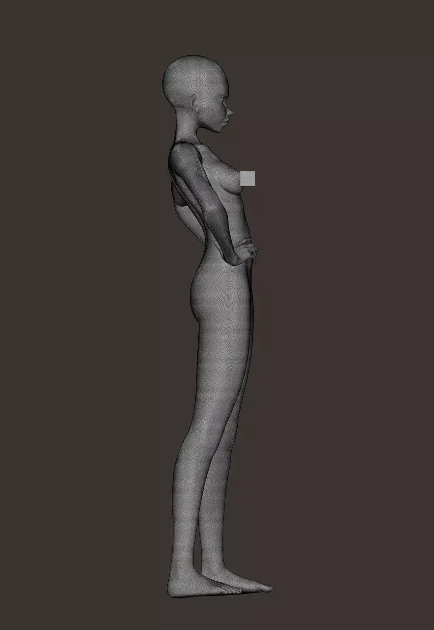 10 Standing female pose 3D model_27