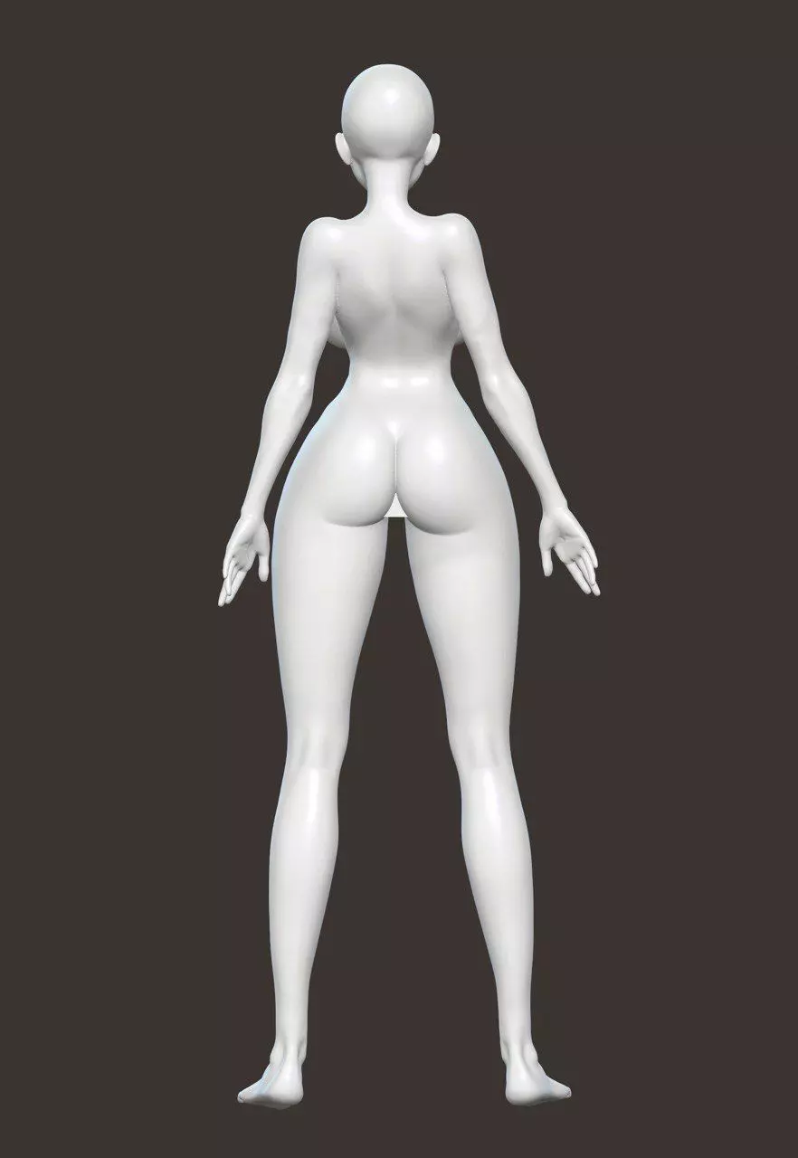 10 Standing female pose 3D model_16