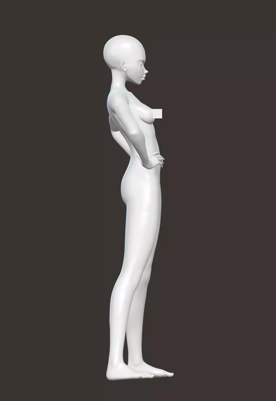 10 Standing female pose 3D model_25