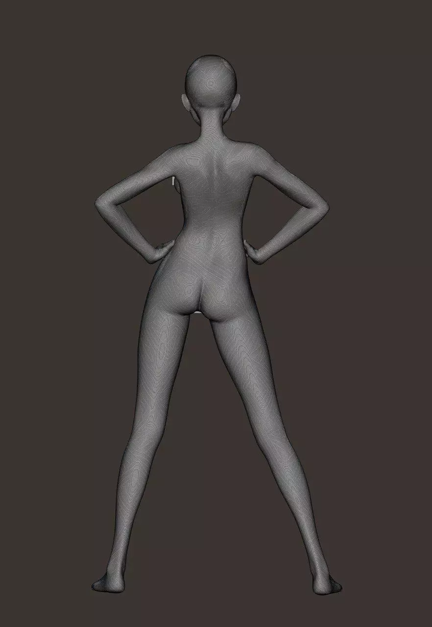 10 Standing female pose 3D model_18