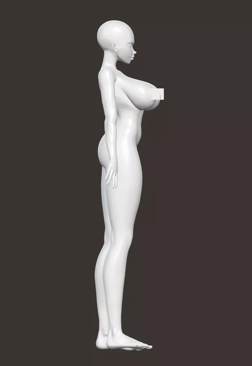 10 Standing female pose 3D model_7