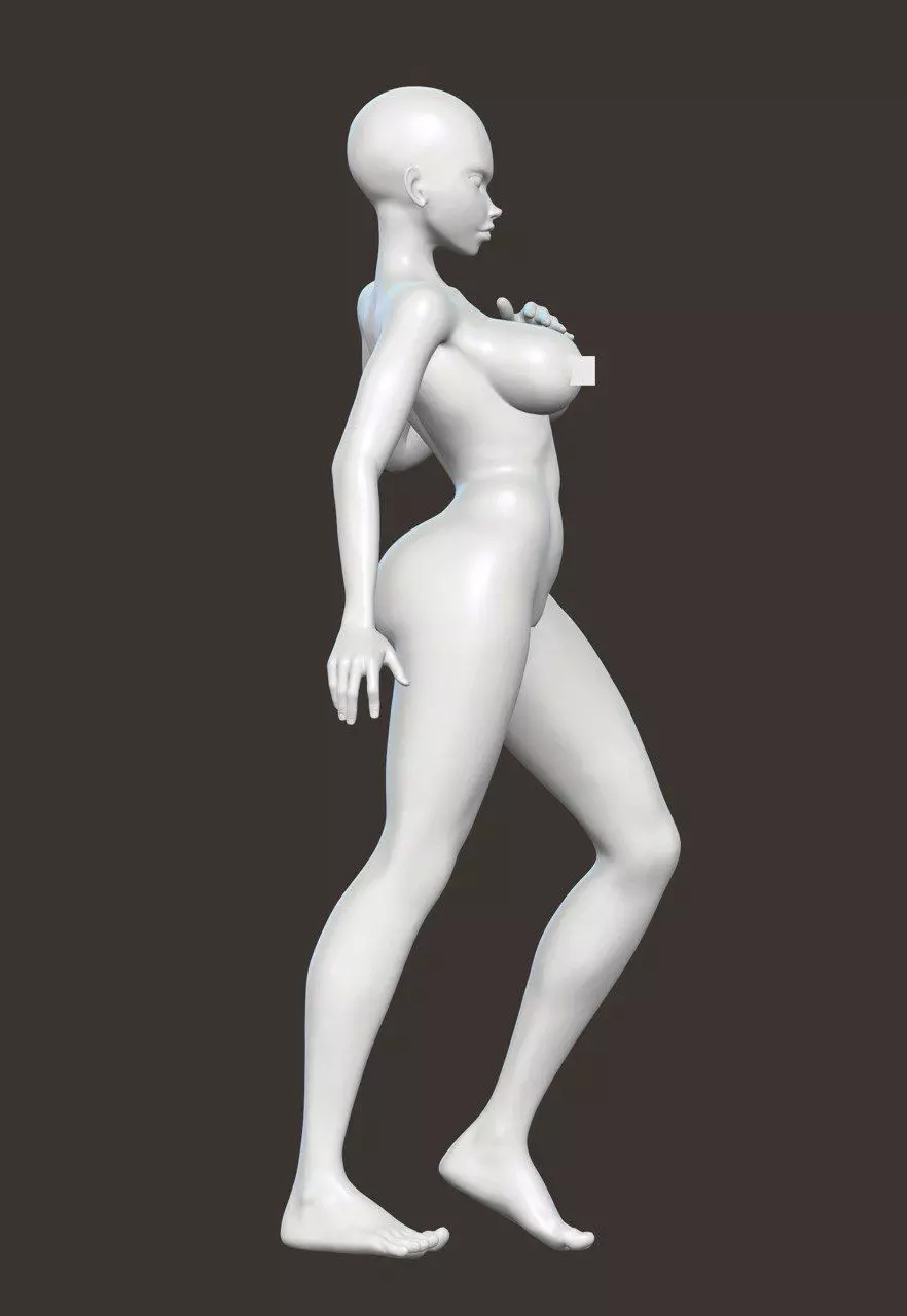 10 Standing female pose 3D model_47