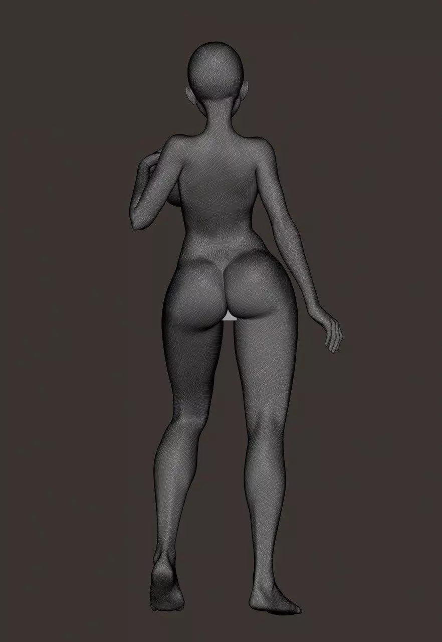 10 Standing female pose 3D model_45