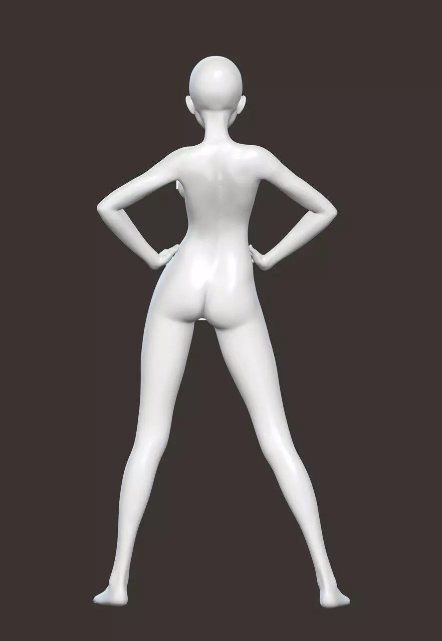 10 Standing female pose 3D model_22
