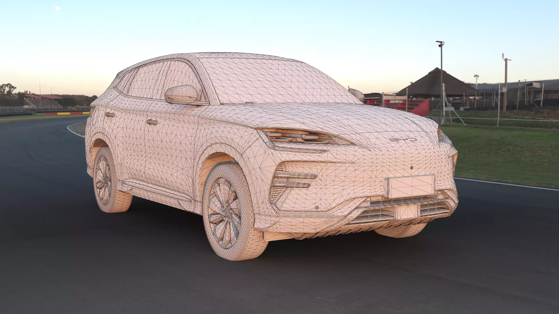 2026 BYD SealU EV with lowpoly interior Low-poly 3D model_12