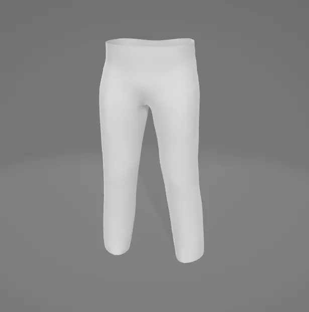 3D pants model low poly Low-poly 3D model_0