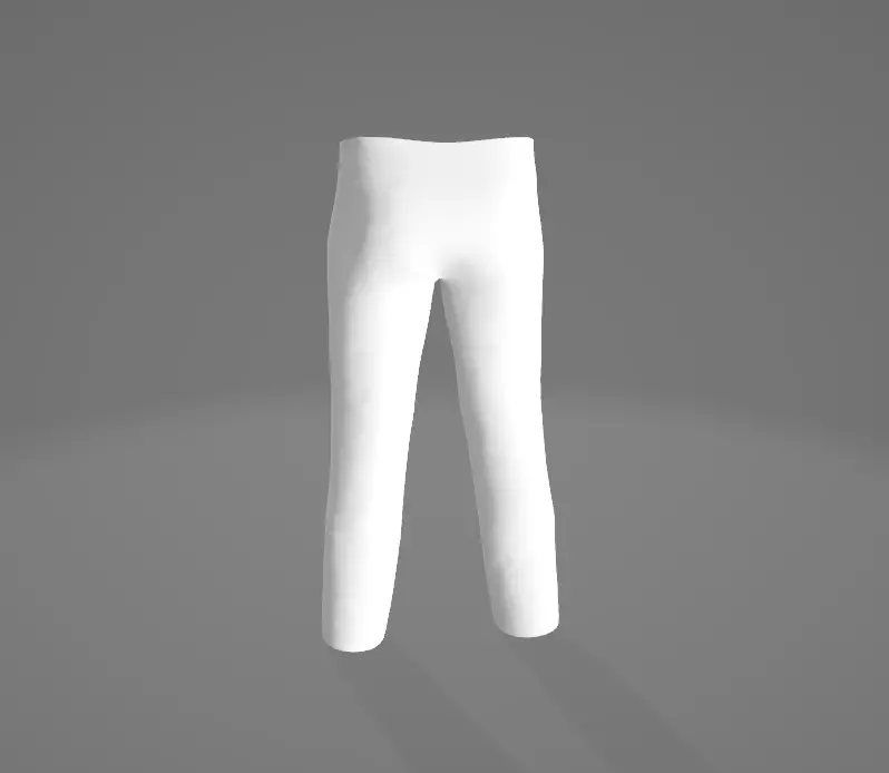 3D pants model low poly Low-poly 3D model_1