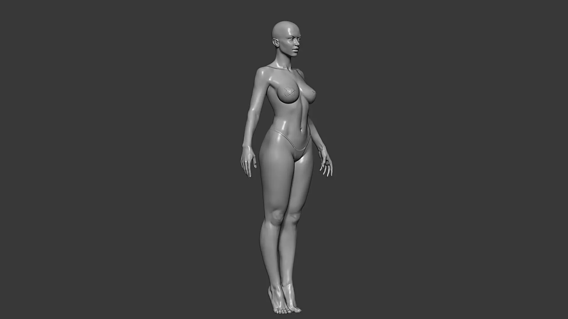 Realistic Male and Female Base Mesh Highpoly Sculpt 3D model_14