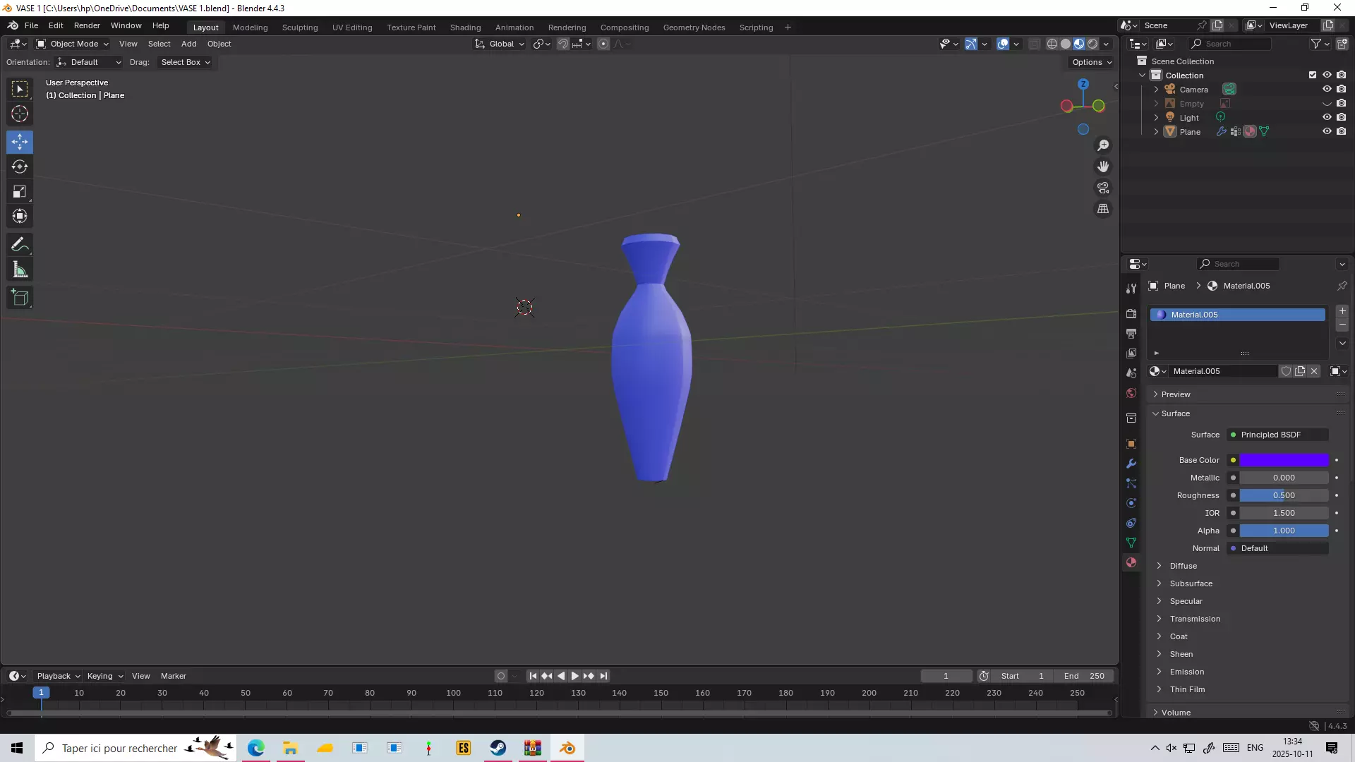 purple vase  Low-poly 3D model_2