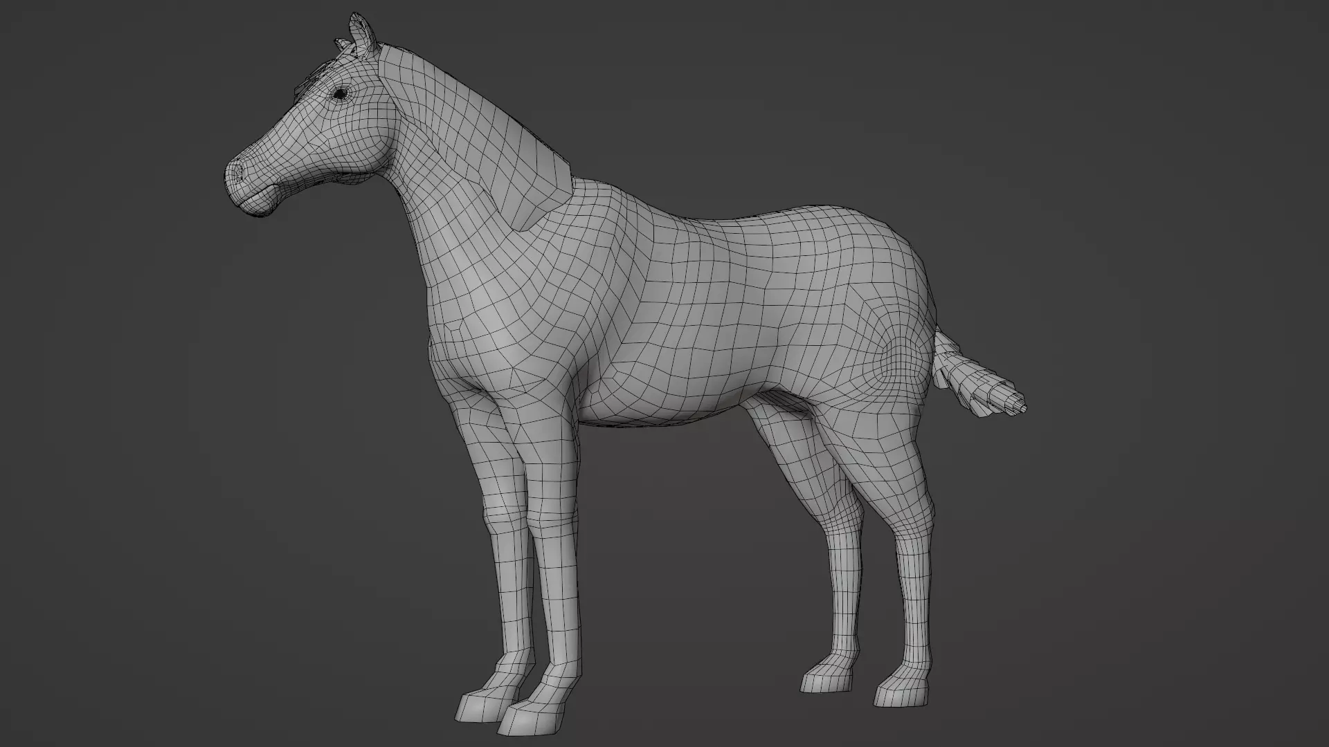 Horse and Donkey Low Poly Low-poly 3D model_9