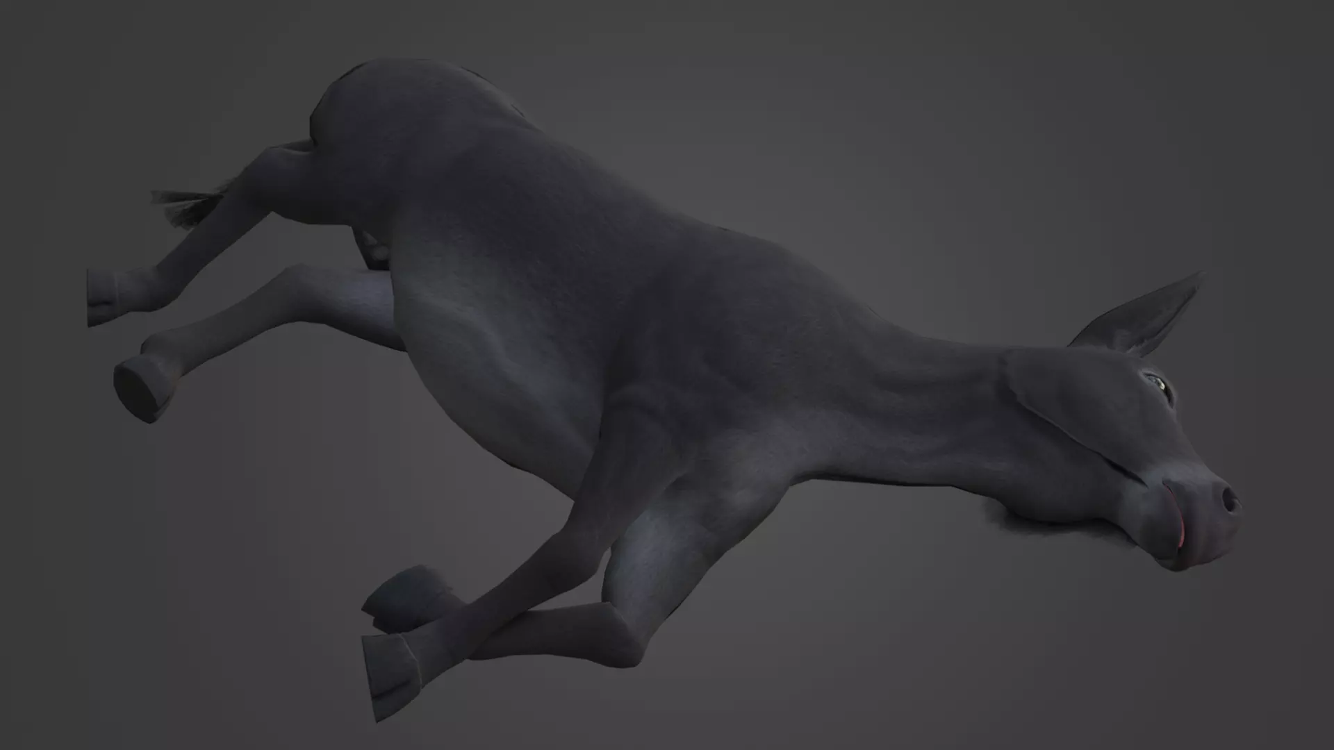 Horse and Donkey Low Poly Low-poly 3D model_13
