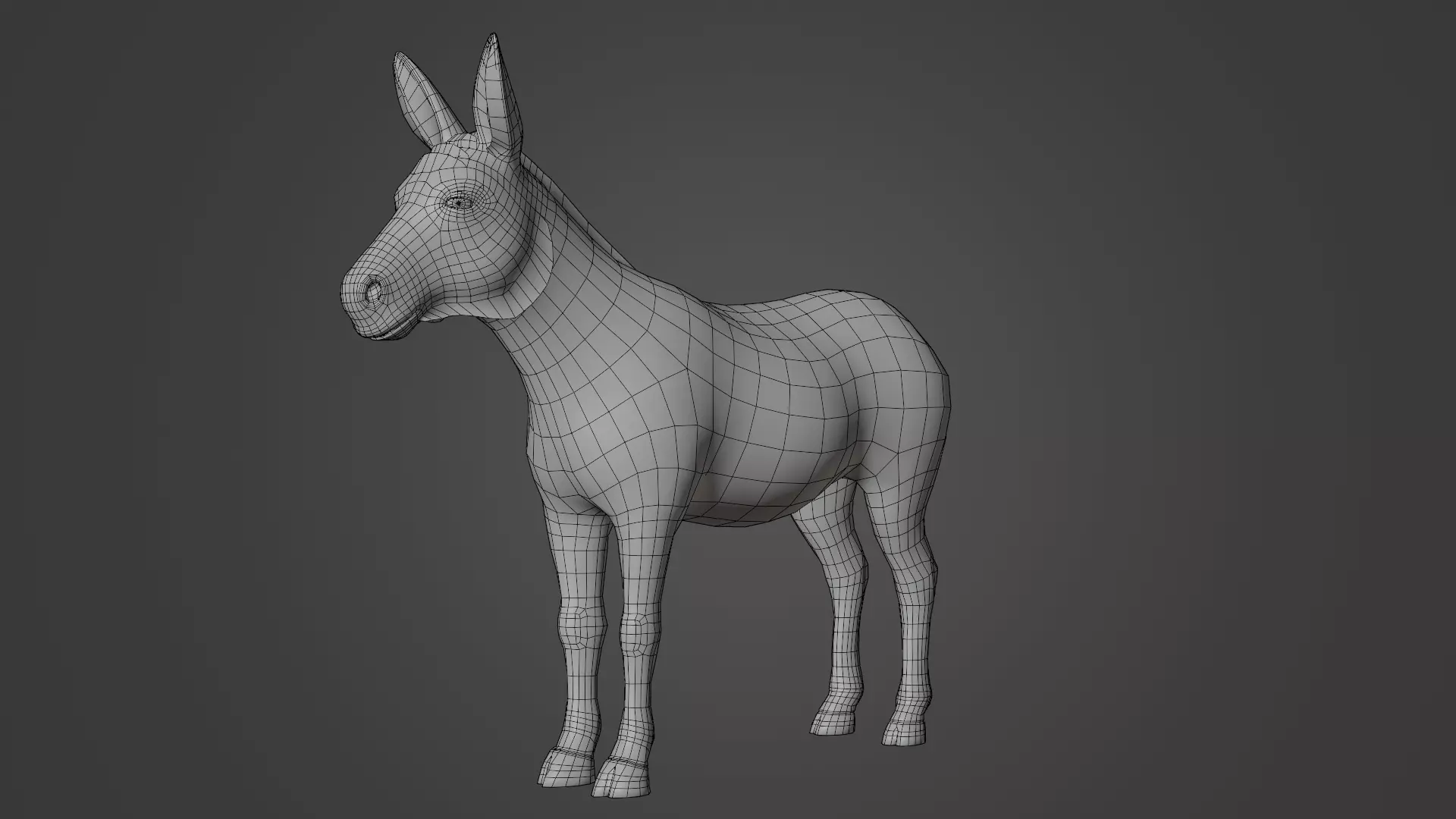 Horse and Donkey Low Poly Low-poly 3D model_19
