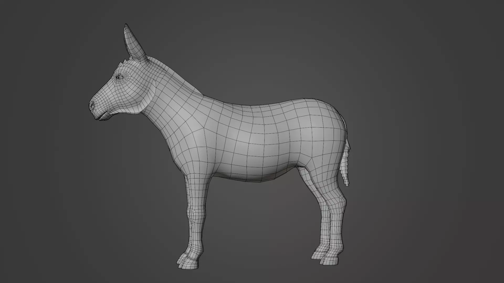 Horse and Donkey Low Poly Low-poly 3D model_20