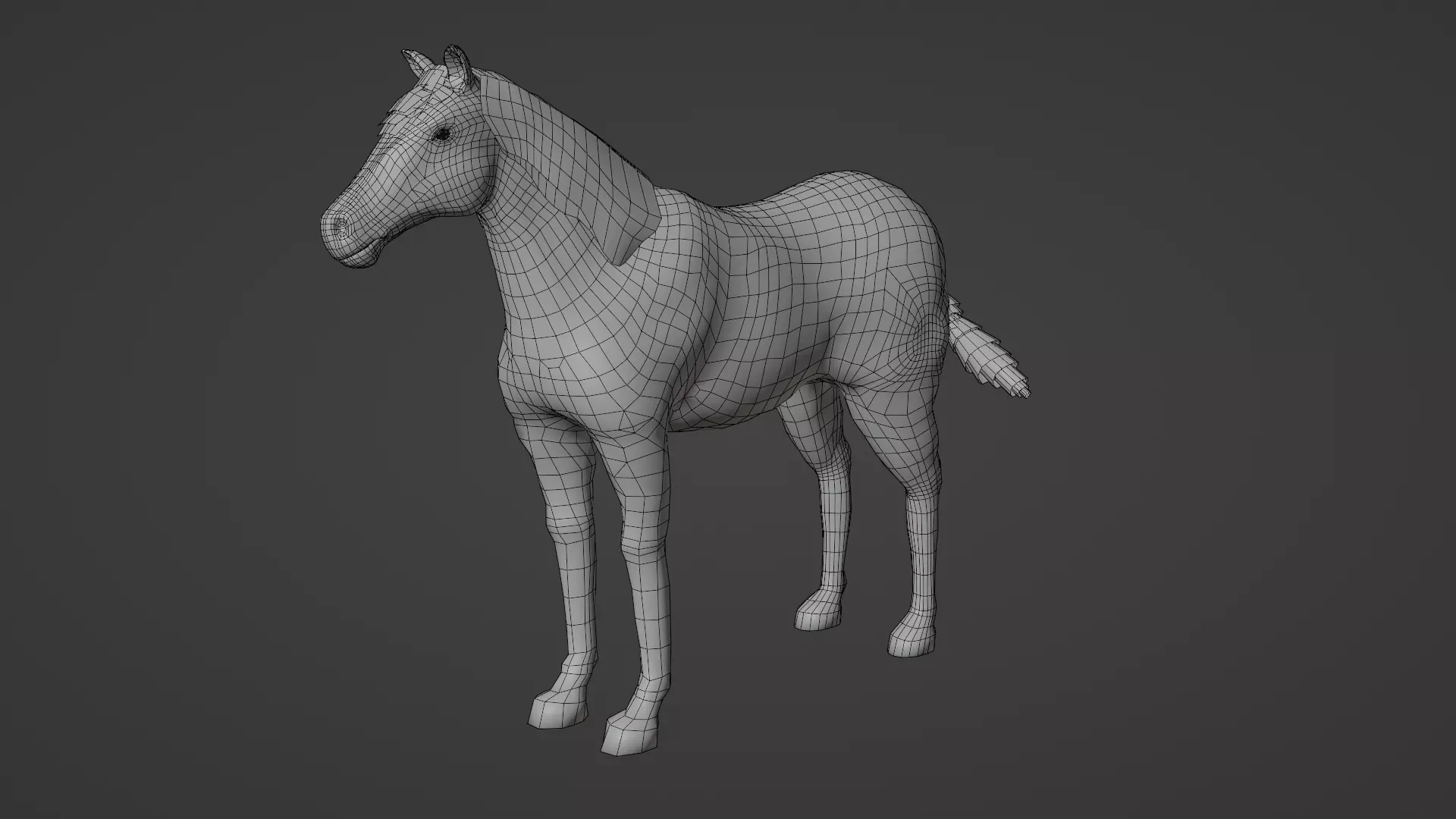 Horse and Donkey Low Poly Low-poly 3D model_18