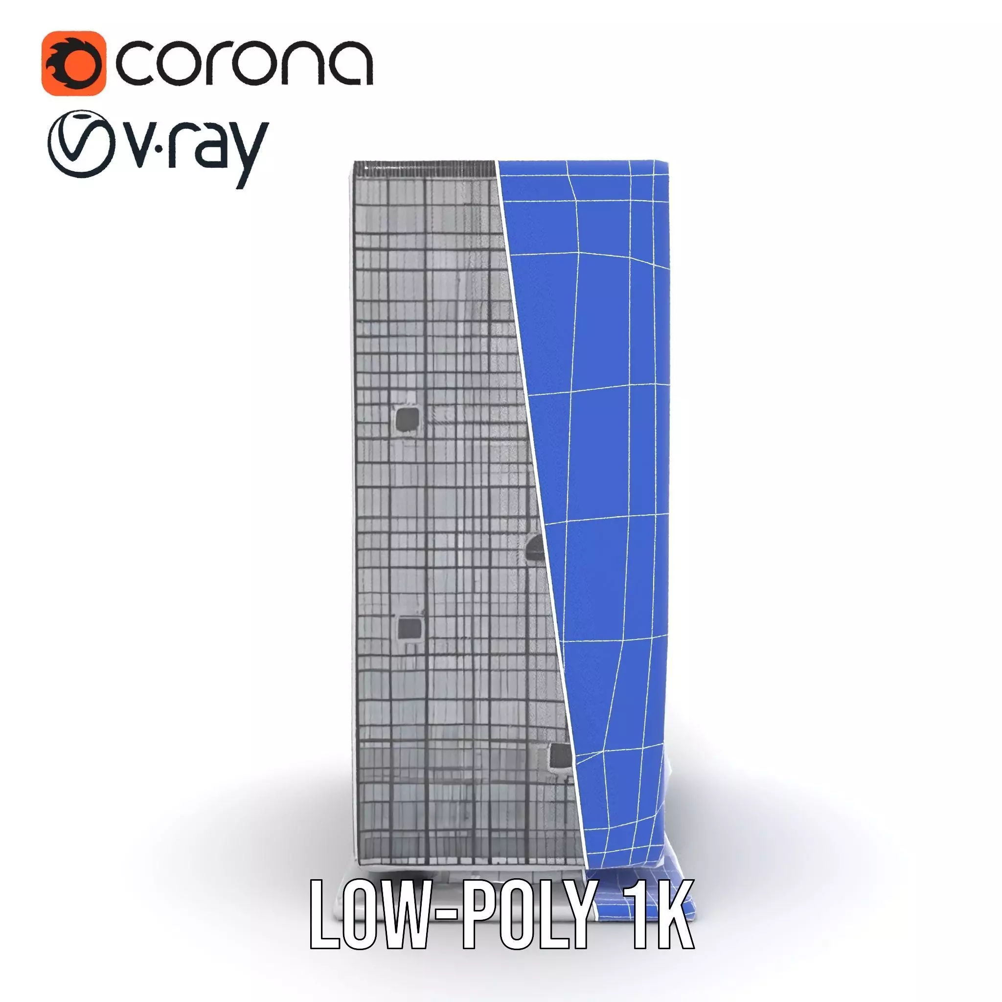 Modern Glass Skyscraper model pack Low-poly 3D model_25