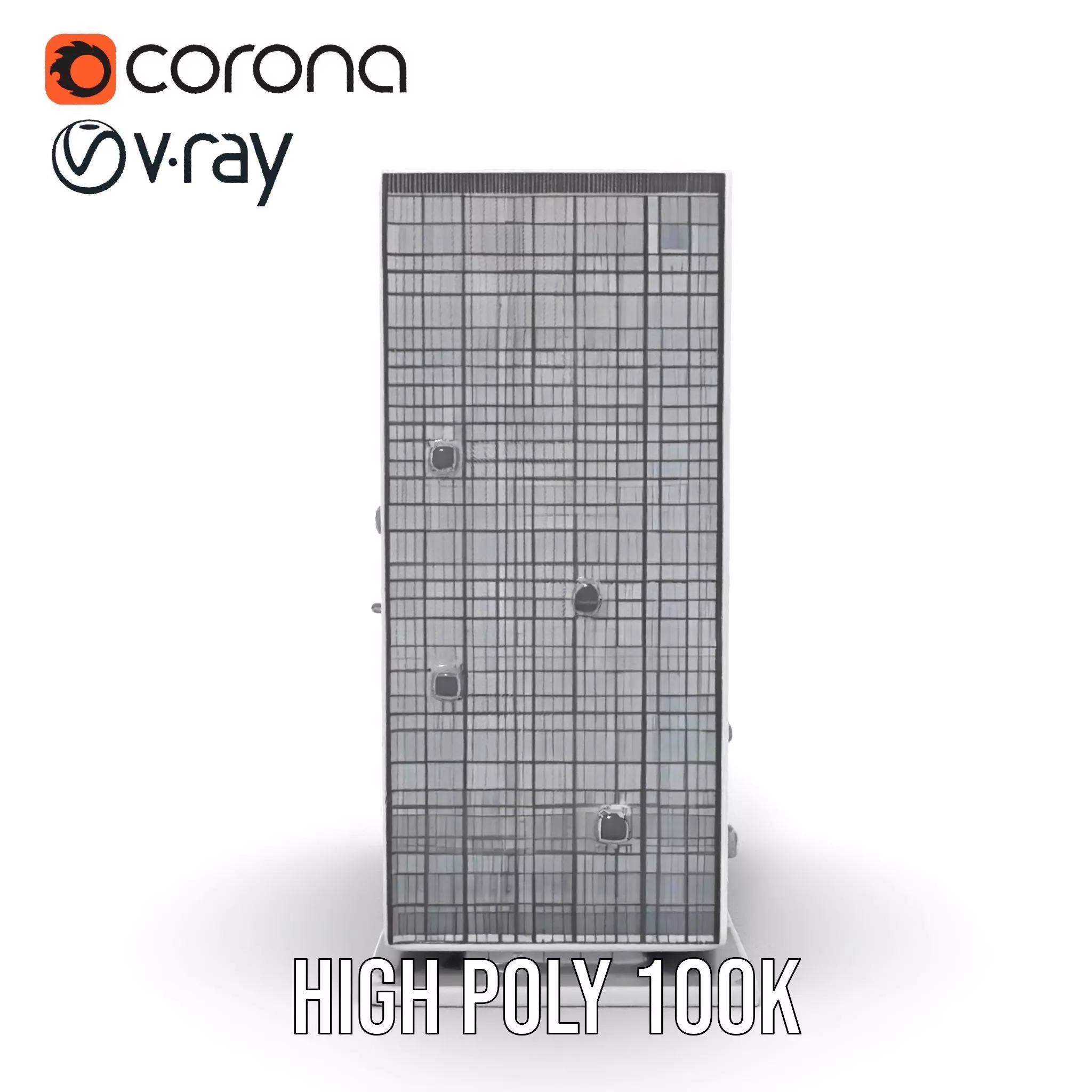 Modern Glass Skyscraper model pack Low-poly 3D model_32