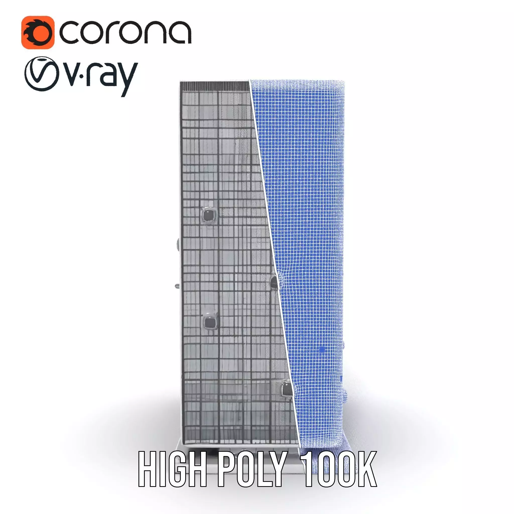 Modern Glass Skyscraper model pack Low-poly 3D model_34