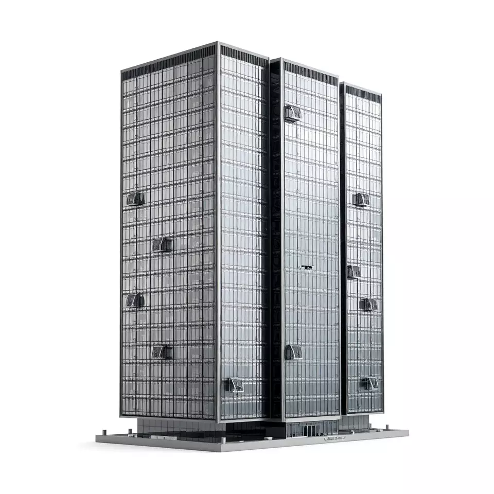 Modern Glass Skyscraper model pack Low-poly 3D model_2