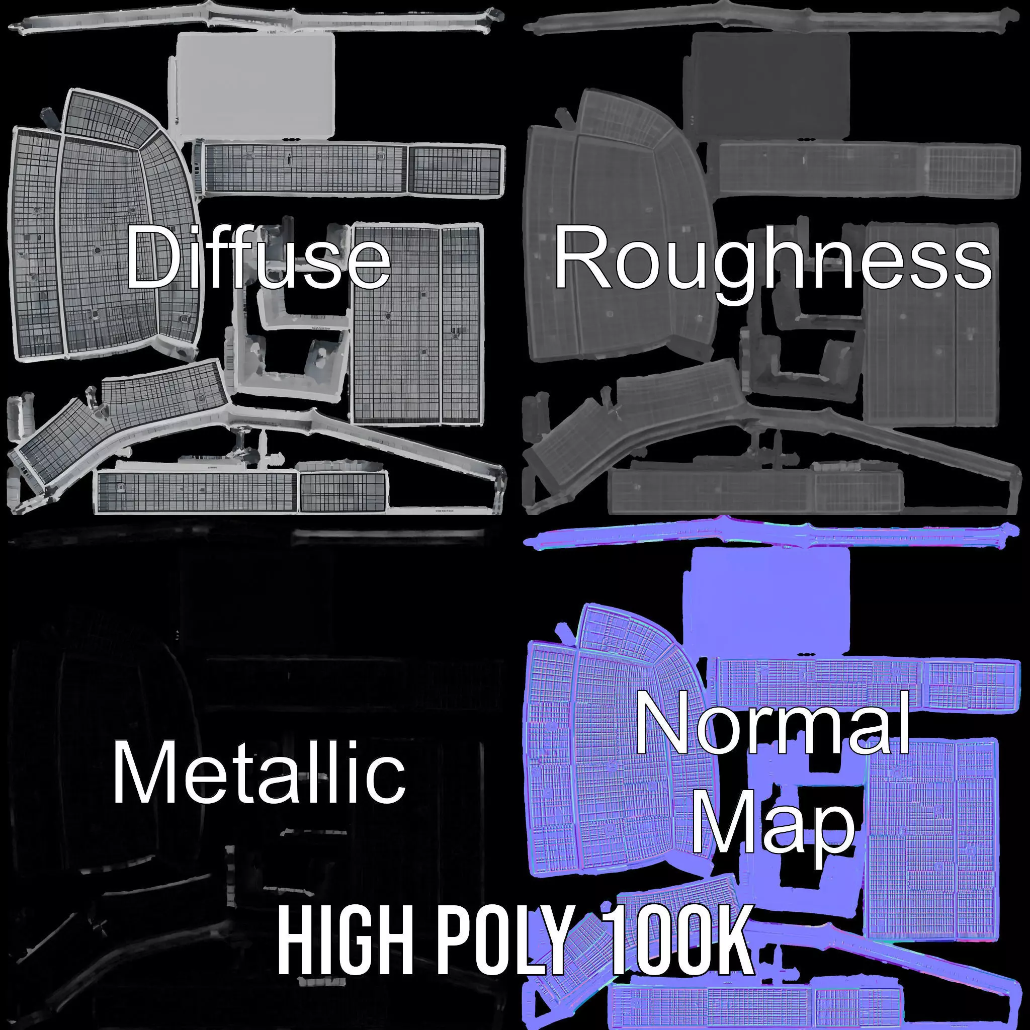 Modern Glass Skyscraper model pack Low-poly 3D model_3