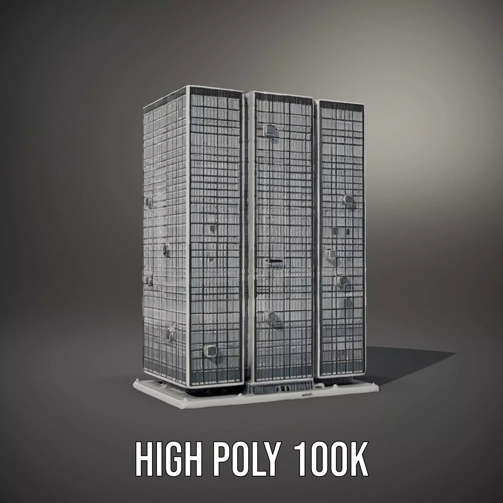 Modern Glass Skyscraper model pack Low-poly 3D model_10
