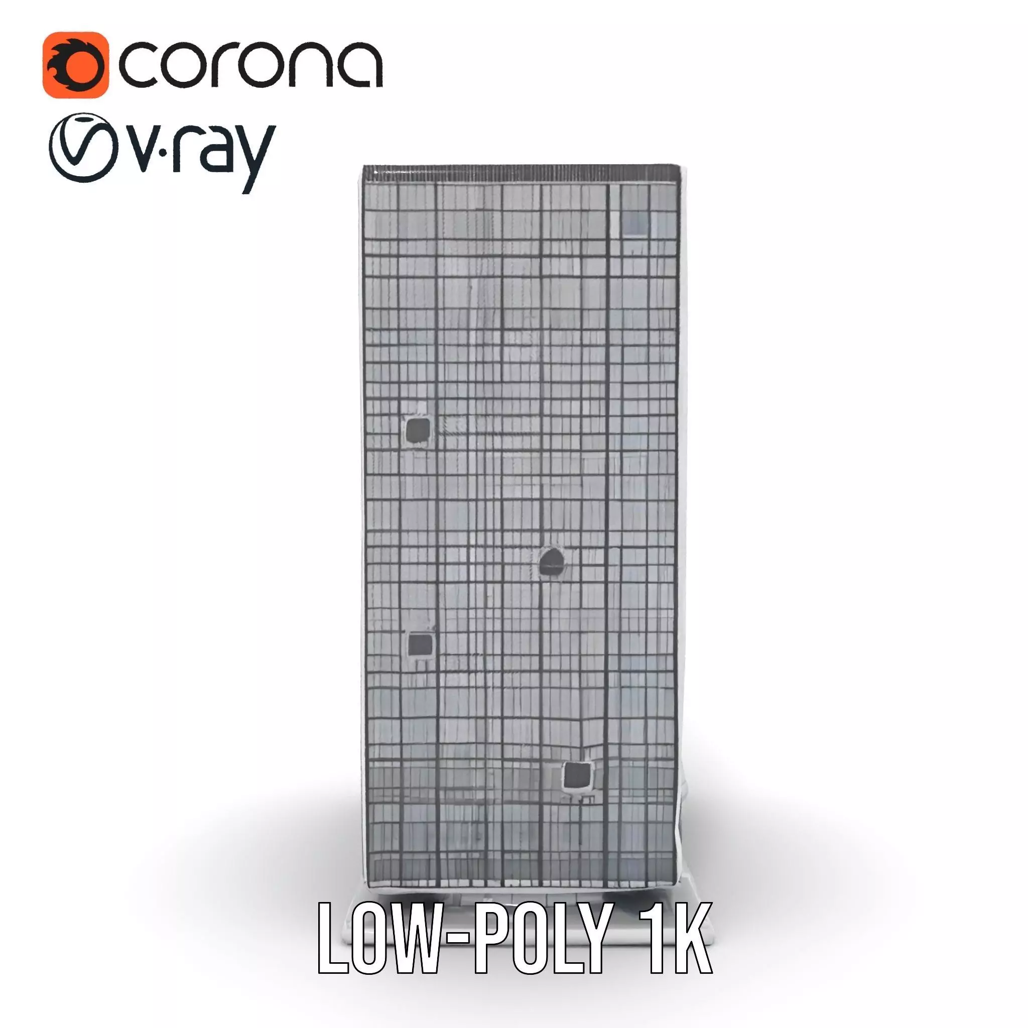 Modern Glass Skyscraper model pack Low-poly 3D model_7