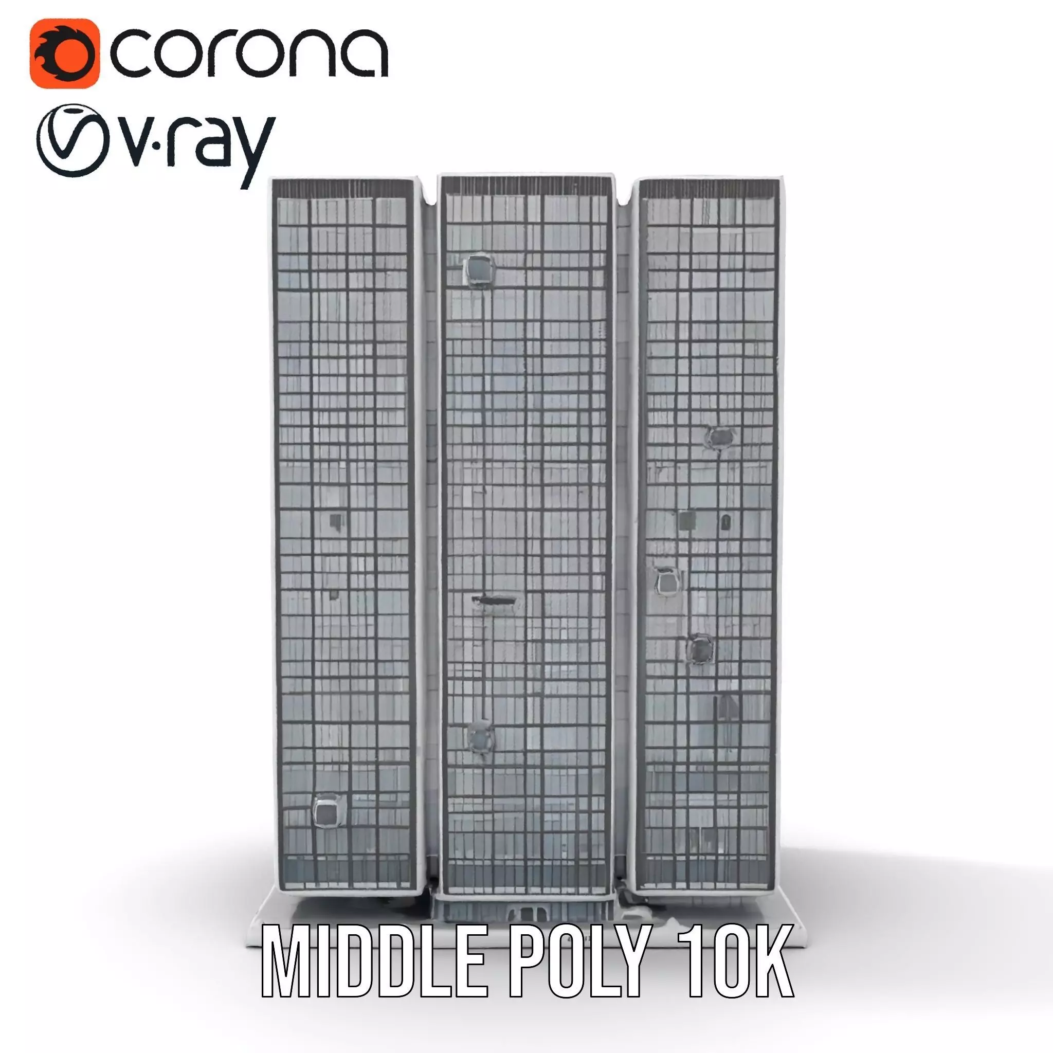 Modern Glass Skyscraper model pack Low-poly 3D model_27