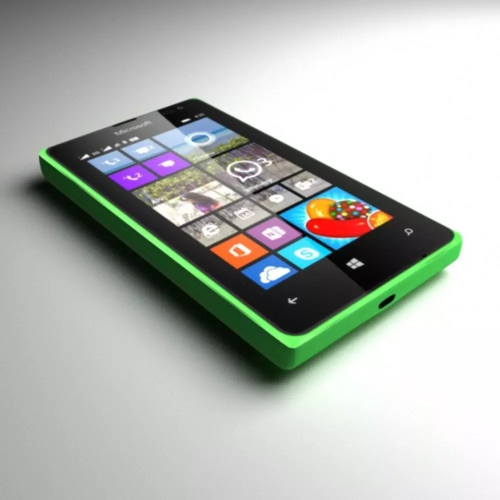 Microsoft Lumia 435 Green 3D model_0