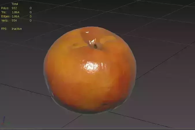 Peach M03 Low-poly 3D model 3