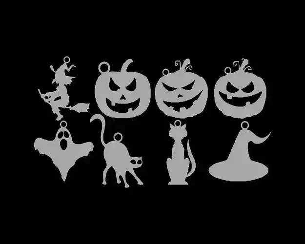 Keyring Halloween 3D print model