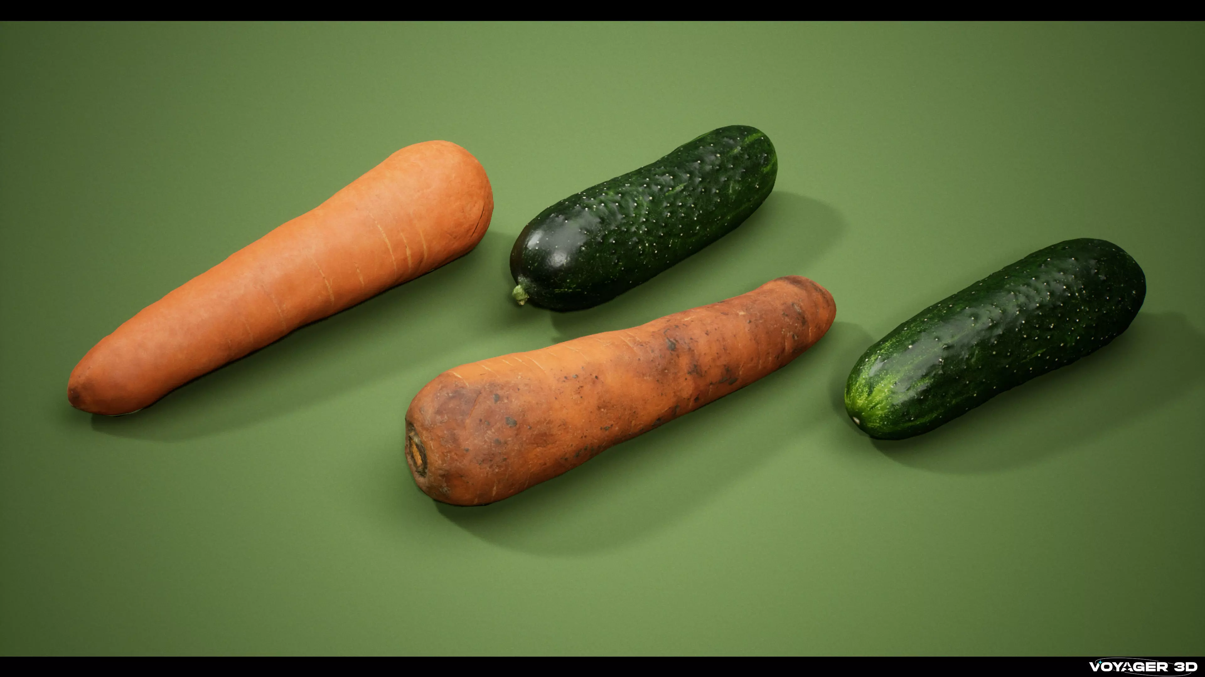 Scanned Vegetable Pack Vol 01 Low-poly 3D model_3